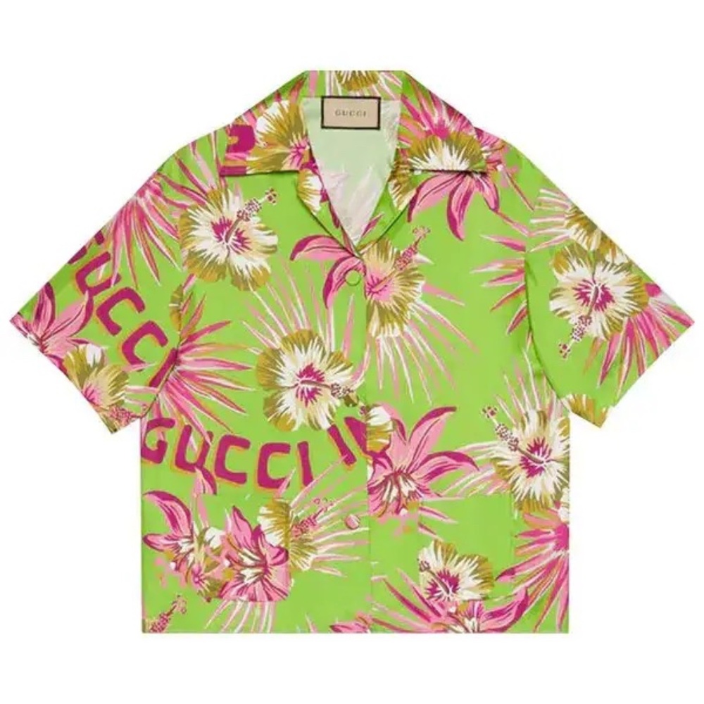 Gucci Shirt Floral Love Parade Short Sleep Blouse sz IT 40 US 4 Orig. $1250